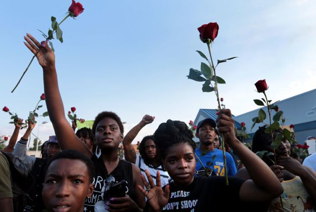 Peaceful marching Monday night